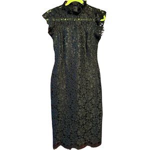 Elegant Little Black Lace Dress Size Small